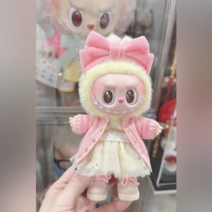 Labubu Clothes: skirt, cardigan, scarf, sunglasses, and lollipop ONLY! NO DOLL